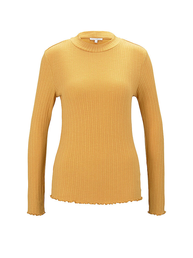TOM TAILOR DENIM Rollkragenpullover gelb | M TOM TAILOR DENIM Sweatshirt mit Struktur in Gelb online